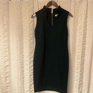 Calvin Klein Elegant Black Ruffle Mini Dress